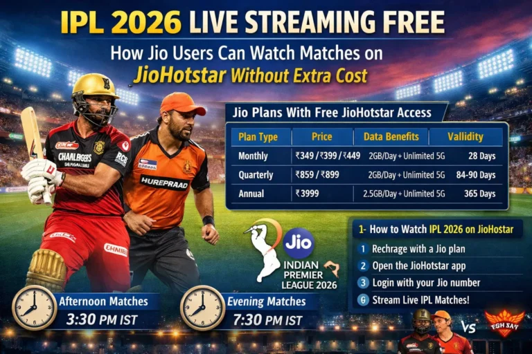 IPL 2026 Live Streaming Free: How Jio Users Can Watch Matches on JioHotstar Without Extra Cost